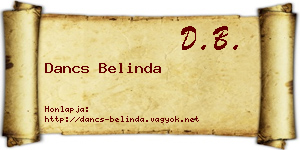 Dancs Belinda névjegykártya